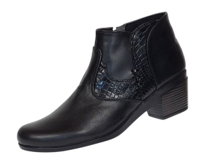 Botine dama casual din piele naturala cu fermoar MVS18BT - Img 6
