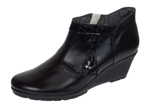 Botine dama din piele naturala cu fermoar culoare neagra Orto MV5NORT - Img 6