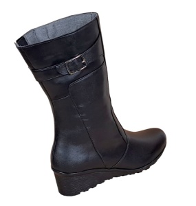 Cizme dama din piele naturala, cu fermoar, negru, Imblanite, Marimi 36 la 41 MVS30CZM - Img 8