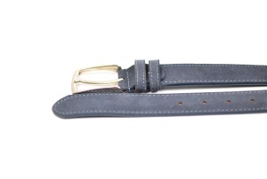 Curea barbati casual, eleganta din piele naturala bleumarin 3.5cm - SR35VELBLM - Img 2