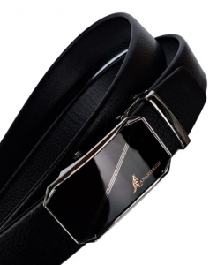 Curea barbati, casual, eleganta, din piele naturala, Negru 3.5cm - CK41N - Img 2