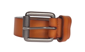 Curea barbati, casual, pentru jeans, din piele naturala, Maro, 3.2cm - TK14M - Img 3