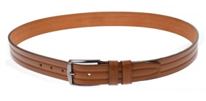 Curea barbati eleganta, din piele ecologica, maro 3.5 cm - DR1520M - Img 2
