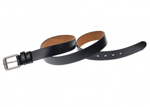 Curea barbati eleganta, din piele naturala, bluemarin 3.5 cm - DR1216BLM - Img 3