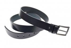 Curea barbati eleganta, din piele naturala, bluemarin 3.5 cm - DR1551BLM - Img 2