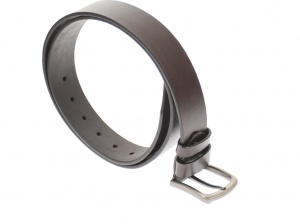 Curea barbati eleganta, din piele naturala, maro 3.5 cm - DR1218M - Img 2