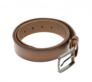 Curea barbati eleganta, din piele naturala, maro 3.5 cm - DR1535M - Img 4