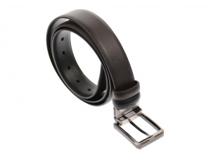 Curea barbati eleganta, din piele naturala maro milenium 3.5 cm - DR1220NMI - Img 4