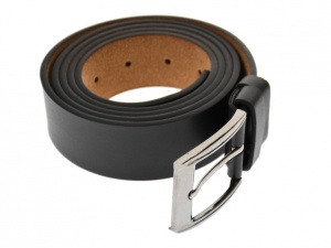 Curea barbati eleganta, din piele naturala, neagra 3.5 cm - DR1200N - Img 2