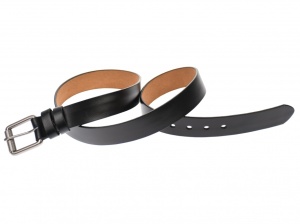 Curea barbati eleganta, din piele naturala, neagra 3.5 cm - DR1216N - Img 3