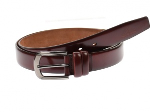 Curea barbati eleganta, din piele naturala, visinie 3.5 cm - DR1170VIS