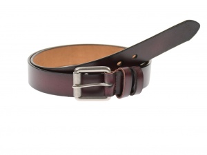 Curea barbati eleganta, din piele naturala, visinie 3.5 cm - DR1216VIS