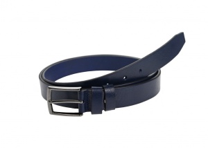 Curea barbati eleganta, mata, bleumarin, din piele naturala 3cm CLK432BLM