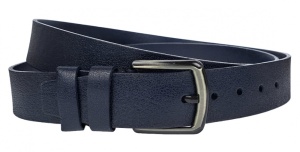 Curea batal barbati, lata, din piele naturala, Bleumarin, Latime 4.5cm, lungime pana la 170cm - CK89BLM - Img 2