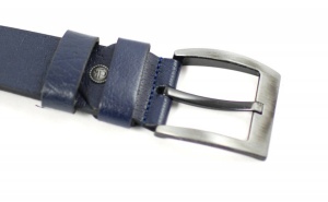 Curea casual barbati din piele naturala - Bleumarin 400CKBLM - Img 2