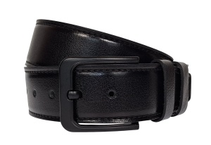 Curea casual barbati pentru jeans, catarama metalica, latime 4.5 cm, negru, piele naturala - CK217N