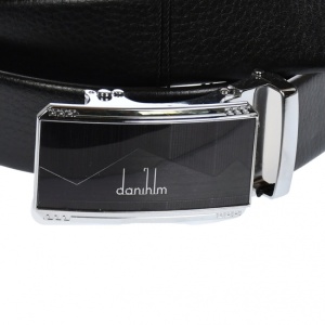 Curea din piele pentru barbati, catarama metalica fara ac, latime 3.5 cm, lungime reglabila, negru - LS225NSS - Img 2