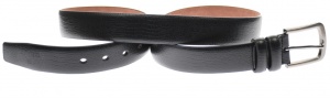 Curea neagra barbati casual, eleganta din piele naturala 3.5 cm - DR1320N - Img 4