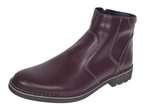 Ghete barbati casual din piele naturala cu fermoar imblanite GKR115VIS - Img 8