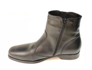 Ghete barbati casual din piele naturala, imblanite, cu fermoar, Steff - Img 3