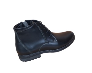 Ghete barbati casual, din piele naturala, imblanite, model iarna, negru, GF2071N2 - Img 10