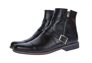 Ghete barbati casual din piele naturala, Made in Romania GJONN - Img 5