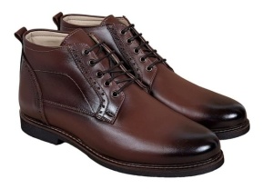 Ghete barbati casual din piele naturala maro imblanite Karo GKR56M - Img 7