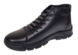 Ghete barbati casual din piele naturala pe calapod lat SPORT23N - Img 2