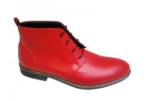 Ghete barbati casual, din piele naturala, rosu, ZEKO, GBDEVINR