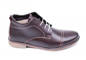 Ghete barbati din piele naturala casual, elegante Bond 2 maro - Made in Romania - Img 3