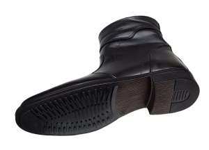 Ghete barbati din piele naturala cu fermoar imblanite GKR715N - Img 4
