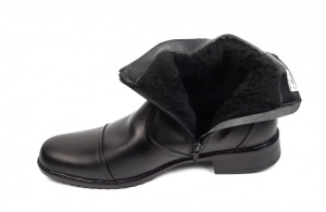 Ghete barbati elegante din piele naturala cu fermoar imblanite GMODN - Img 4