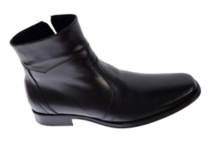 Ghete barbati elegante din piele naturala negre cu fermoar G04NOU - Img 2