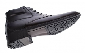 Ghete barbati imblanite din piele naturala elegante de culoare neagra GB33N - Img 2
