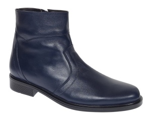 Ghete barbati office elegante din piele naturala cu fermoar Bleumarin TANCABL