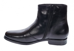 Ghete barbati office, elegante din piele naturala cu fermoar, Negru GMORISN - Img 2