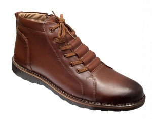 Ghete casual barbati piele naturala imblanite Corsa Maro