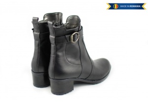 Ghete dama casual din piele naturala - Ghete de iarna cu fermoar - G216N - Img 3