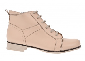 Ghete dama casual din piele naturala, imblanite - Made in Romania G21BEJBOX - Img 4