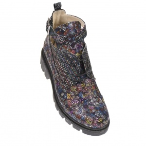 Ghete dama, casual, din piele naturala, multicolor - G213COLOR - Img 2