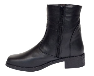 Ghete dama casual imblanite din piele naturala cu fermoar MVS707N - Img 6