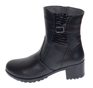 Ghete dama din piele naturala cu fermoar imblanite MVS21CT - Img 4