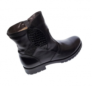 Ghete dama din piele naturala cu fermoar imblanite MVS55N - Img 6