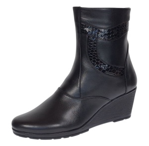 Ghete dama din piele naturala imblanite Orto Negre MVS34ORT - Img 3