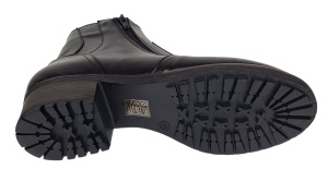 Ghete dama din piele naturala negre imblanite G2NFER - Img 5