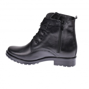 Ghete dama negre, imblanite, casual, elegante din piele naturala - BOC75N - Img 3