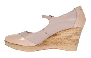 Marimea 36, 37 Pantofi dama din piele naturala bej cu varf lacuit LP104BEJBEJ - Img 7