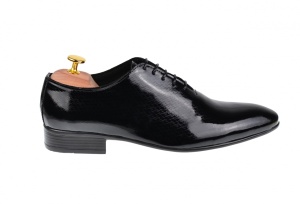 Marimea 39 Pantofi barbati eleganti din piele naturala GKR 024 Negru Lac - Img 4