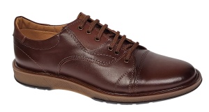 Marimea 42 Pantofi barbati casual din piele naturala Maro cu Siret LGKR231MS - Img 9