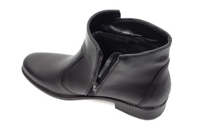 Marimea 44 Ghete barbati elegante, din piele naturala, cu fermoar, imblanite - GB23N - Img 3